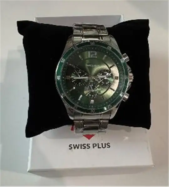 Swiss Plus Man Watch Basic Seri Model-2 ST3516AGS Green-Silver