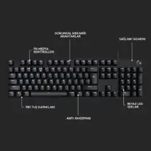 Logitech 920-010556 G413 SE Aydınlatmalı Tam Boyutlu Türkçe Q Tactile Switch Mekanik Oyuncu Klavye