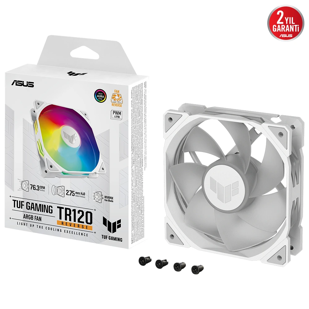 TUF GAMING TR120 FAN ARGB REVERSE WHT