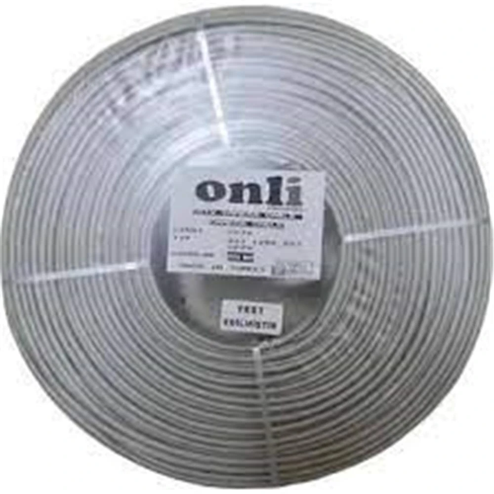 Onli ON-5002 2+1 PE 1x0,50 mini Coax 2x0,50mm 100 metre Dış Ortam CCA Kamera Kablosu