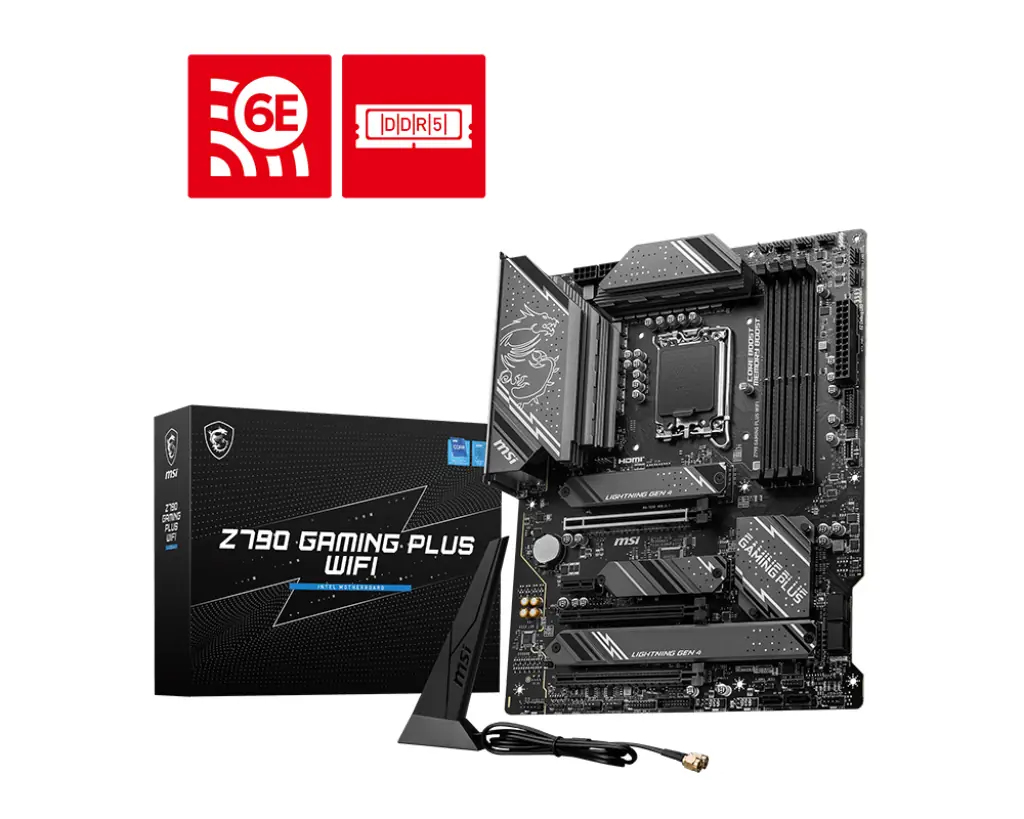 Msi Z790 Gaming Plus Wifi 1700 DDR5 7200MHZ(OC) USB3.2 DP HDMI 1x2.5G LAN WI-FI 6E ATX Anakart