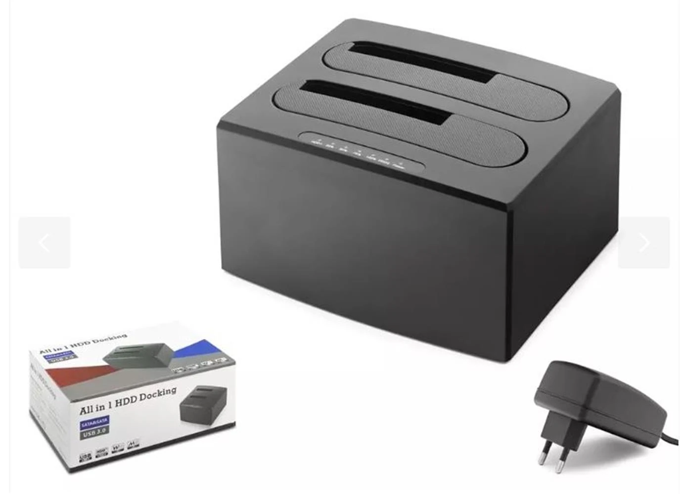 Hadron Hdx1791 All in One HDD Docking USB 3.0 SATA 2.5 & 3.5 HDD SSD Destekli 12V Adaptör Siya
