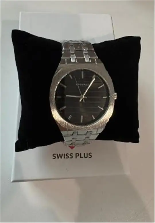 Swiss Plus Man Watch Basic Seri Model-6 ST2302AGP Black-Silver