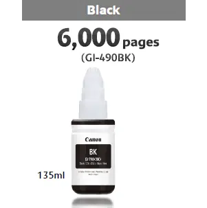 Canon GI-490BK Black Siyah Şişe Mürekkep G1411-2411-3411-4411
