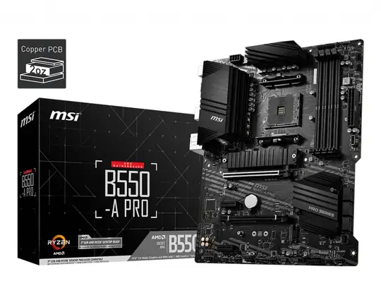 Msı B550-A Pro AM4 DDR4 Bellek 4400(OC) HDMI DP M.2 USB3.2 ATX Anakart