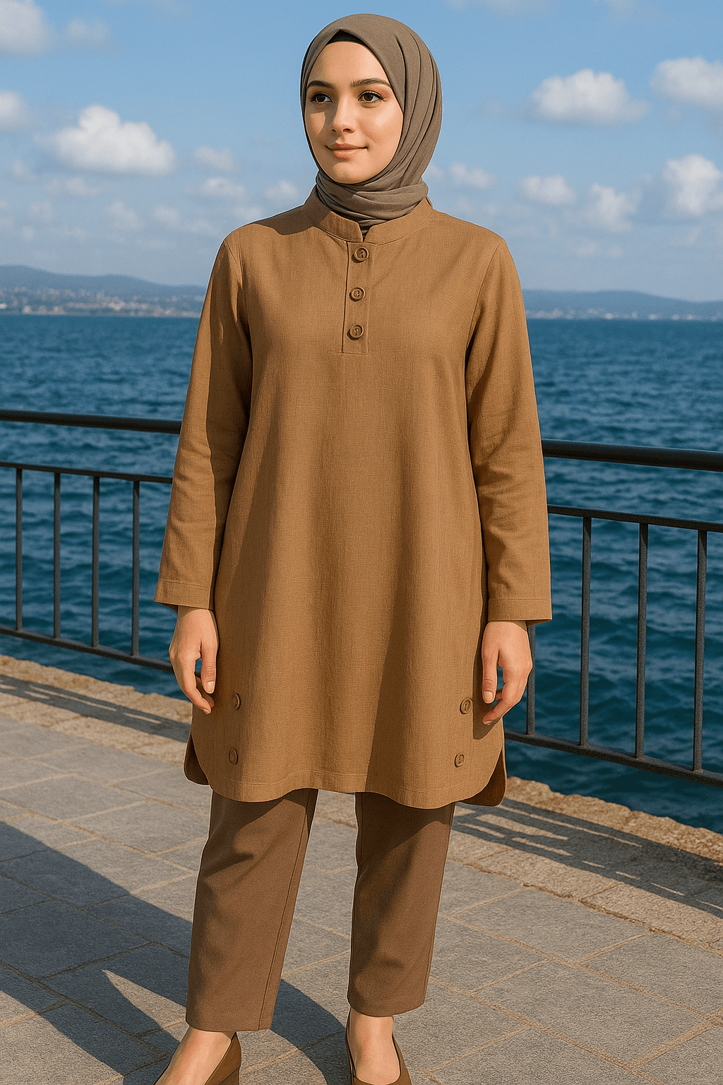 ÇİLEK KUMAŞ YAZLIK TUNİK