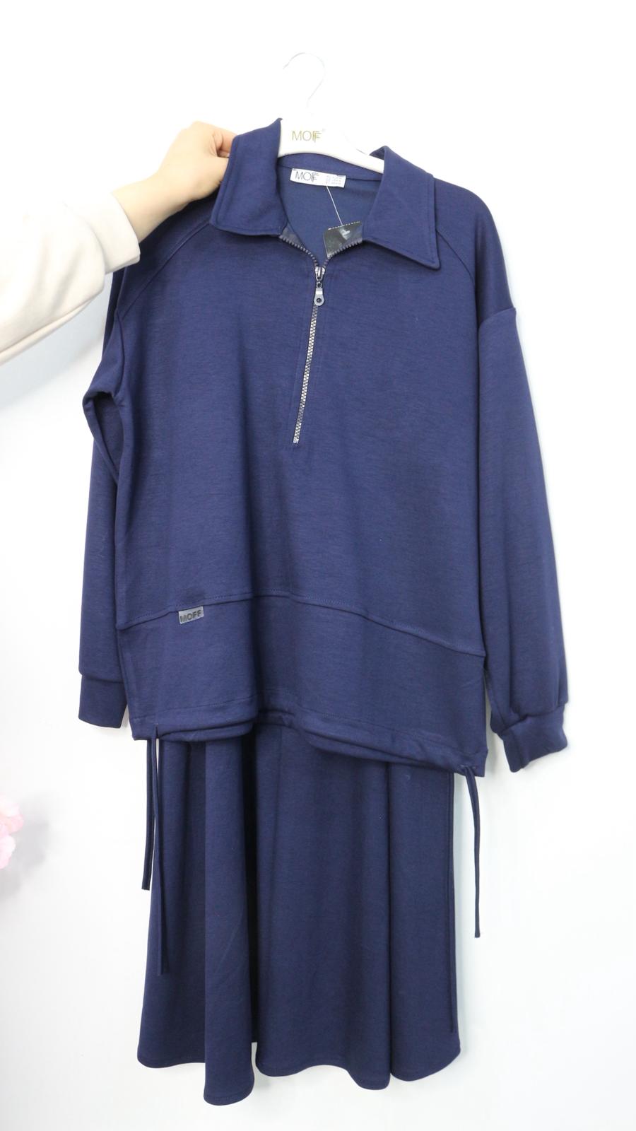 OYSHO SPOR ETEKLİ TAKIM - indigo mavi
