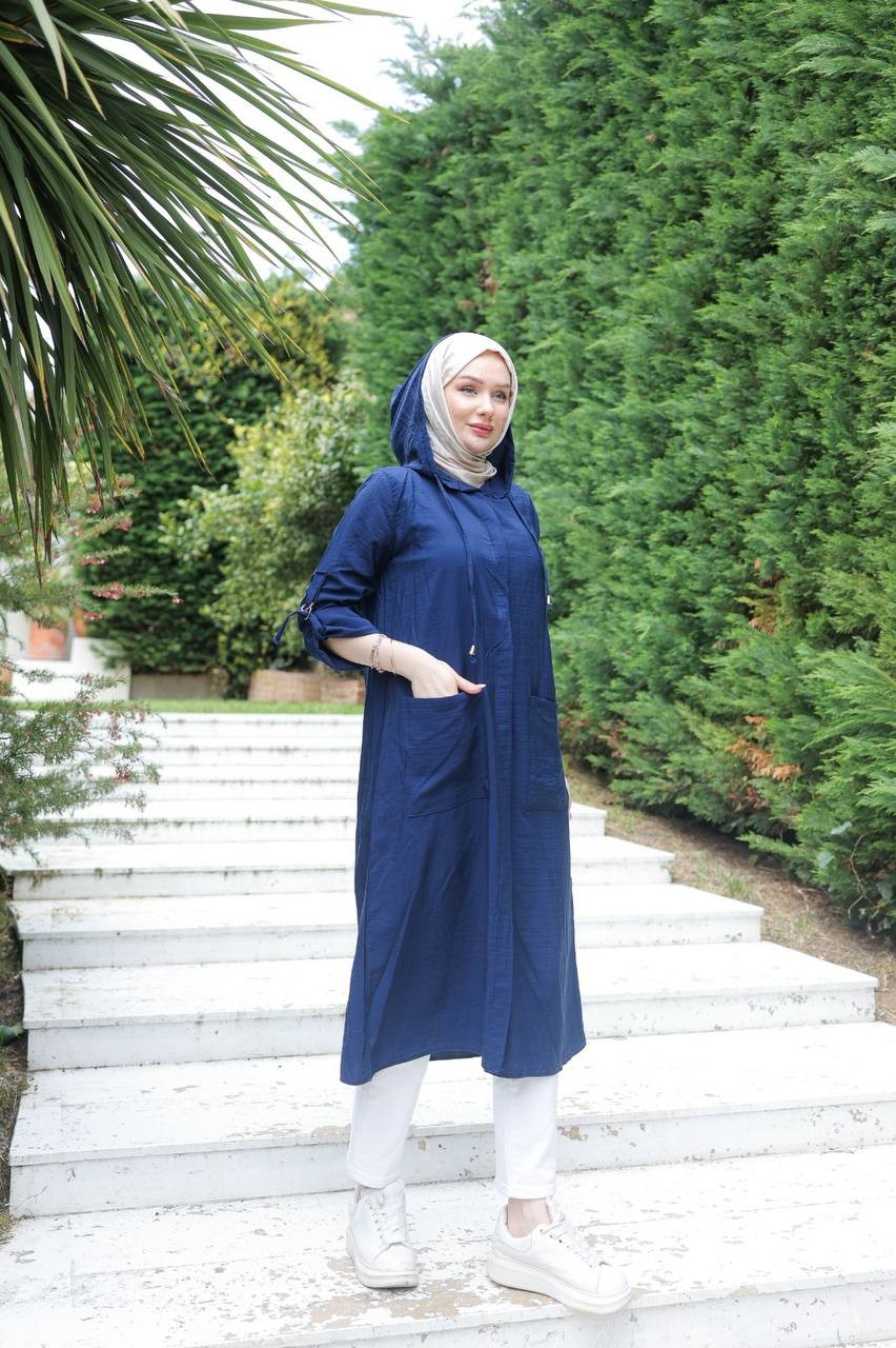 LİLYUM KUMAŞ KAP - indigo mavi