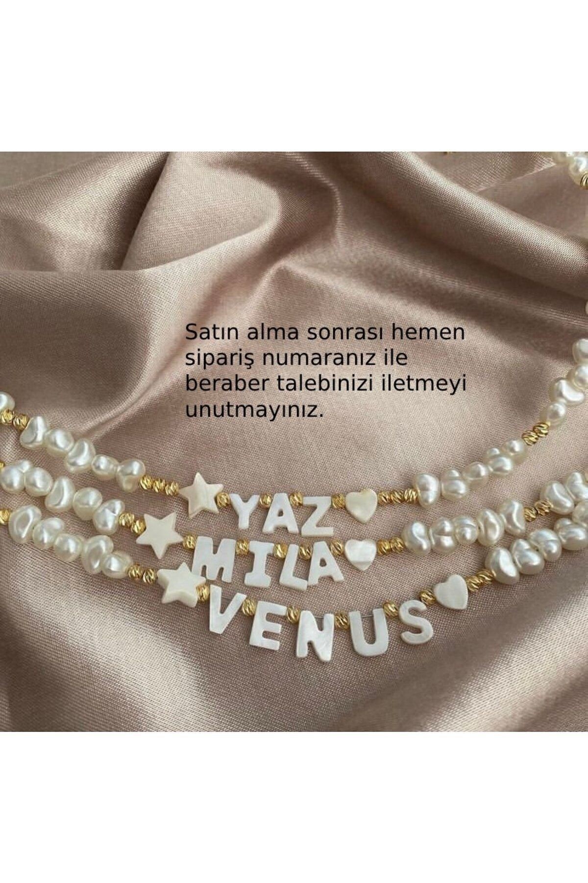 Kişiye Özel Isimli Inci Kolye.