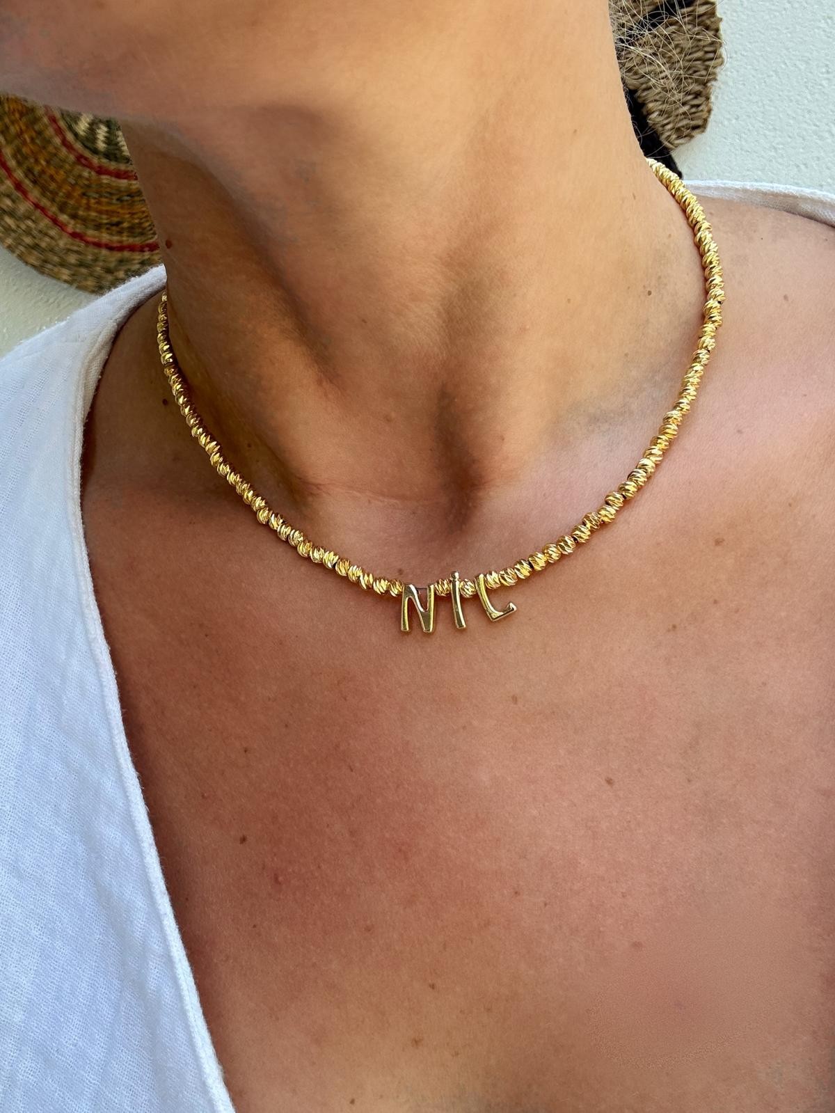 Kişiye Özel Gold Dorika Kolye