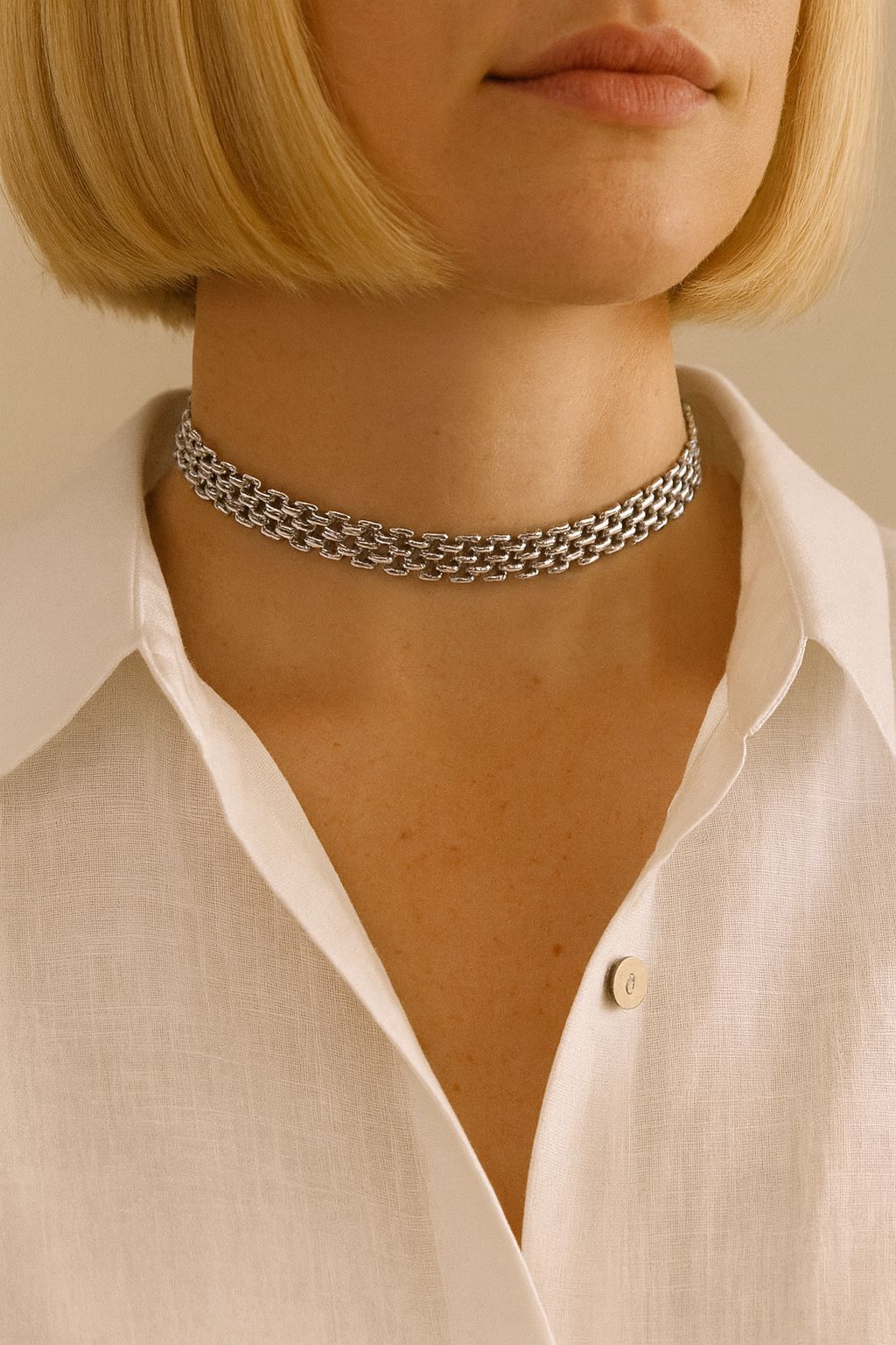 Gümüş Kaplama Silver Grace Choker 