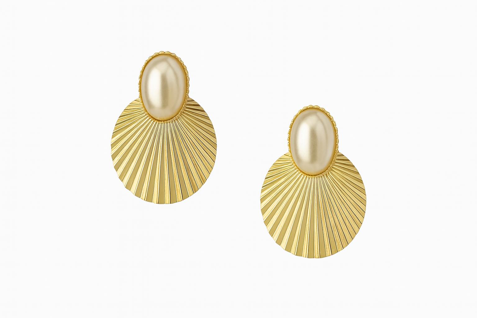 Gold Moon Küpe