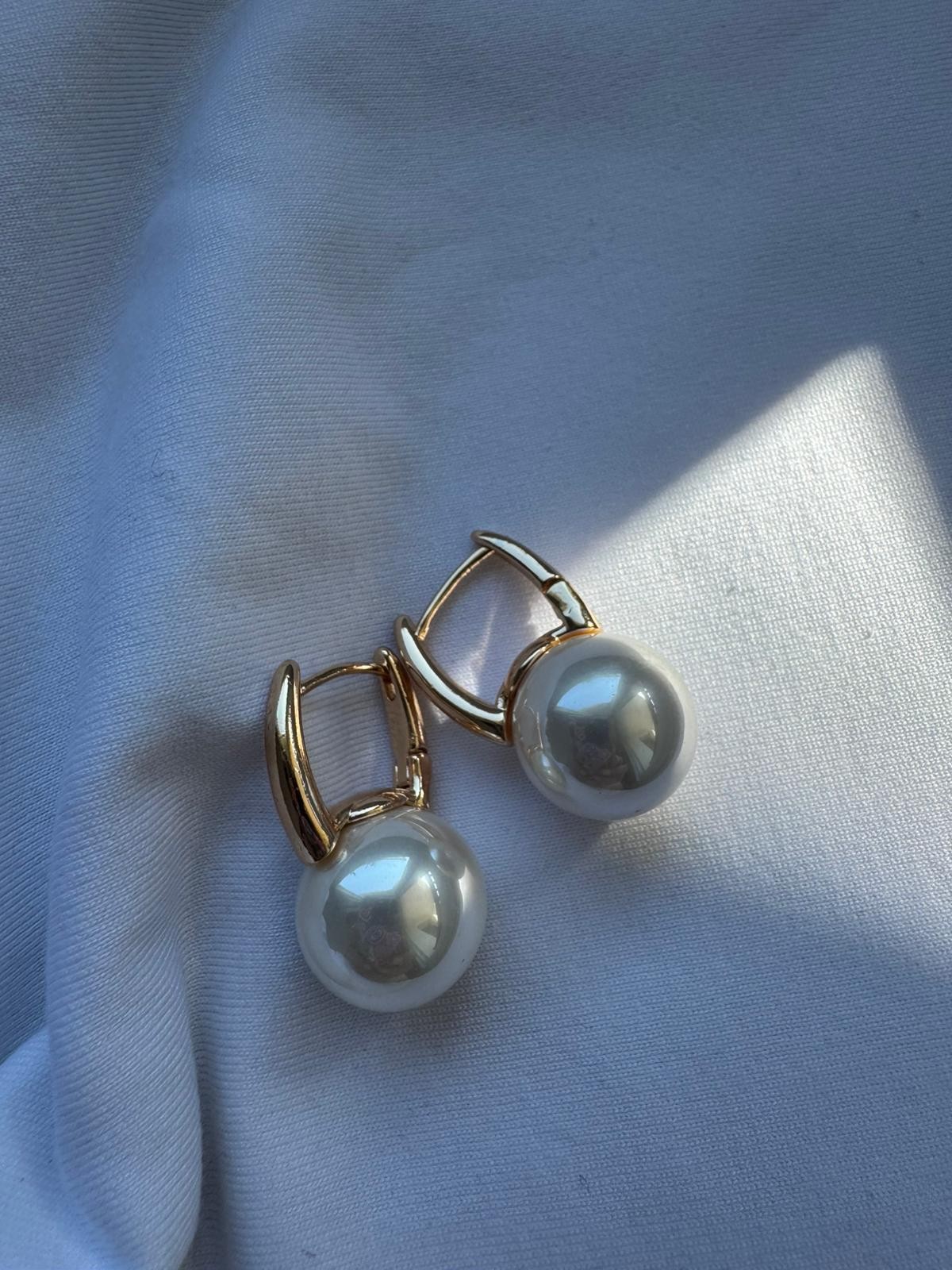 İnci Gold Küpe Krem