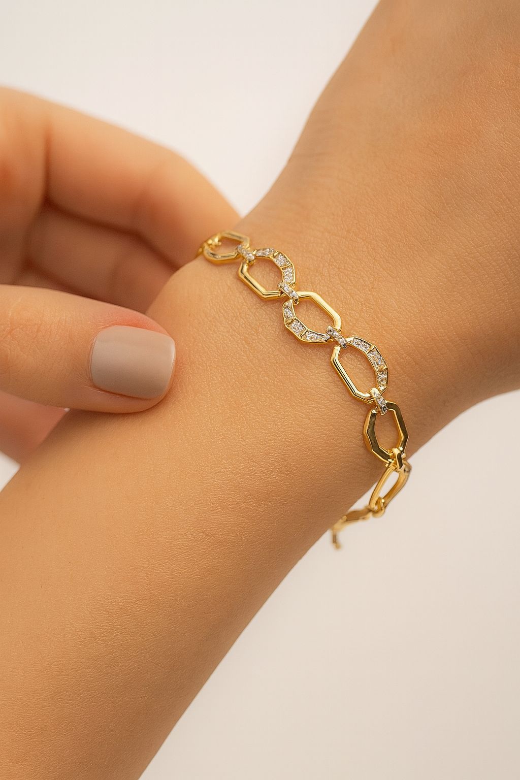 Çelik Gold Daisy Bileklik