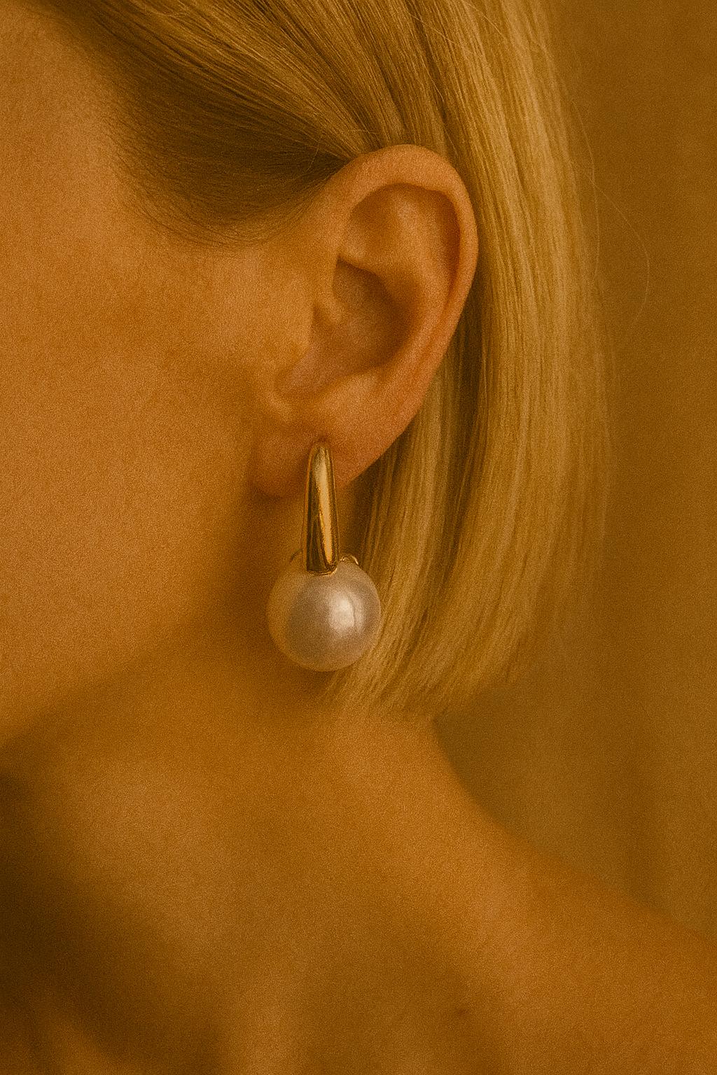 Gold Pearl Küpe