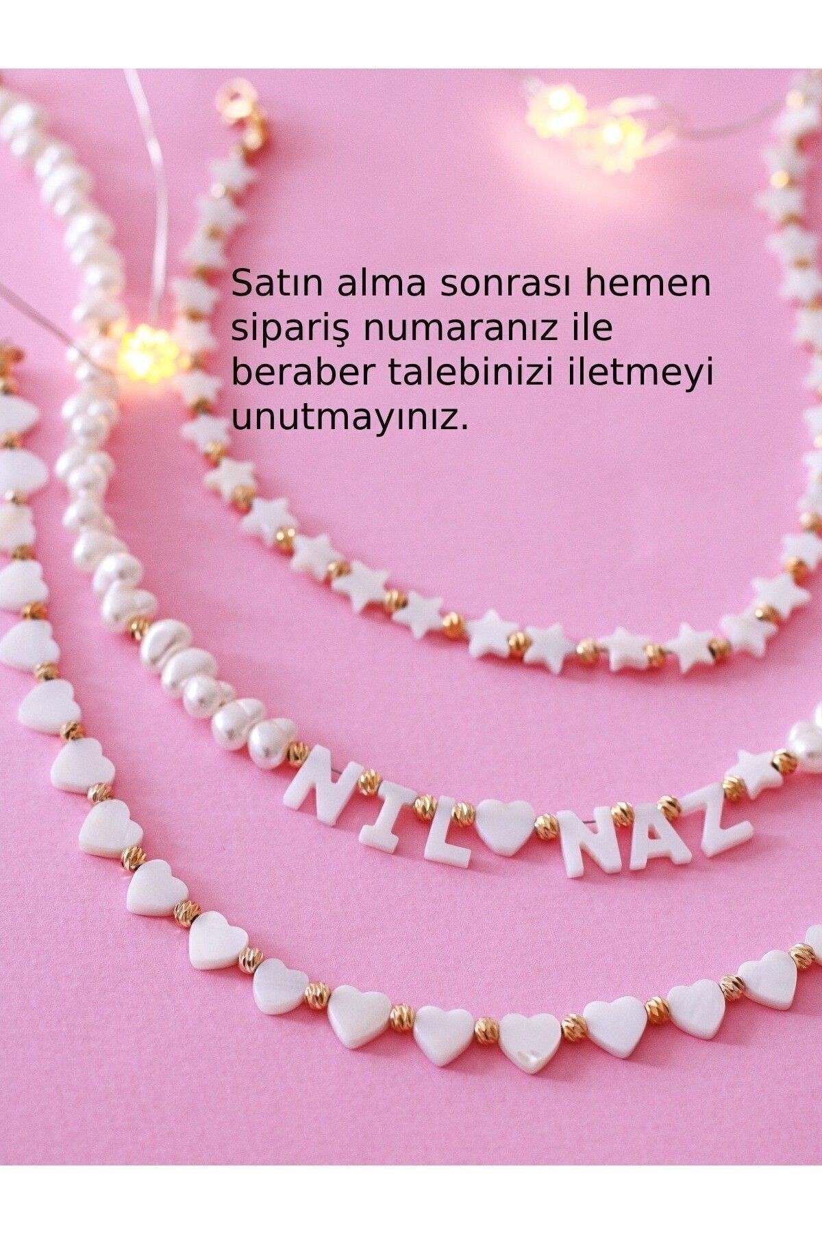 Kişiye Özel Isimli Inci Kolye.