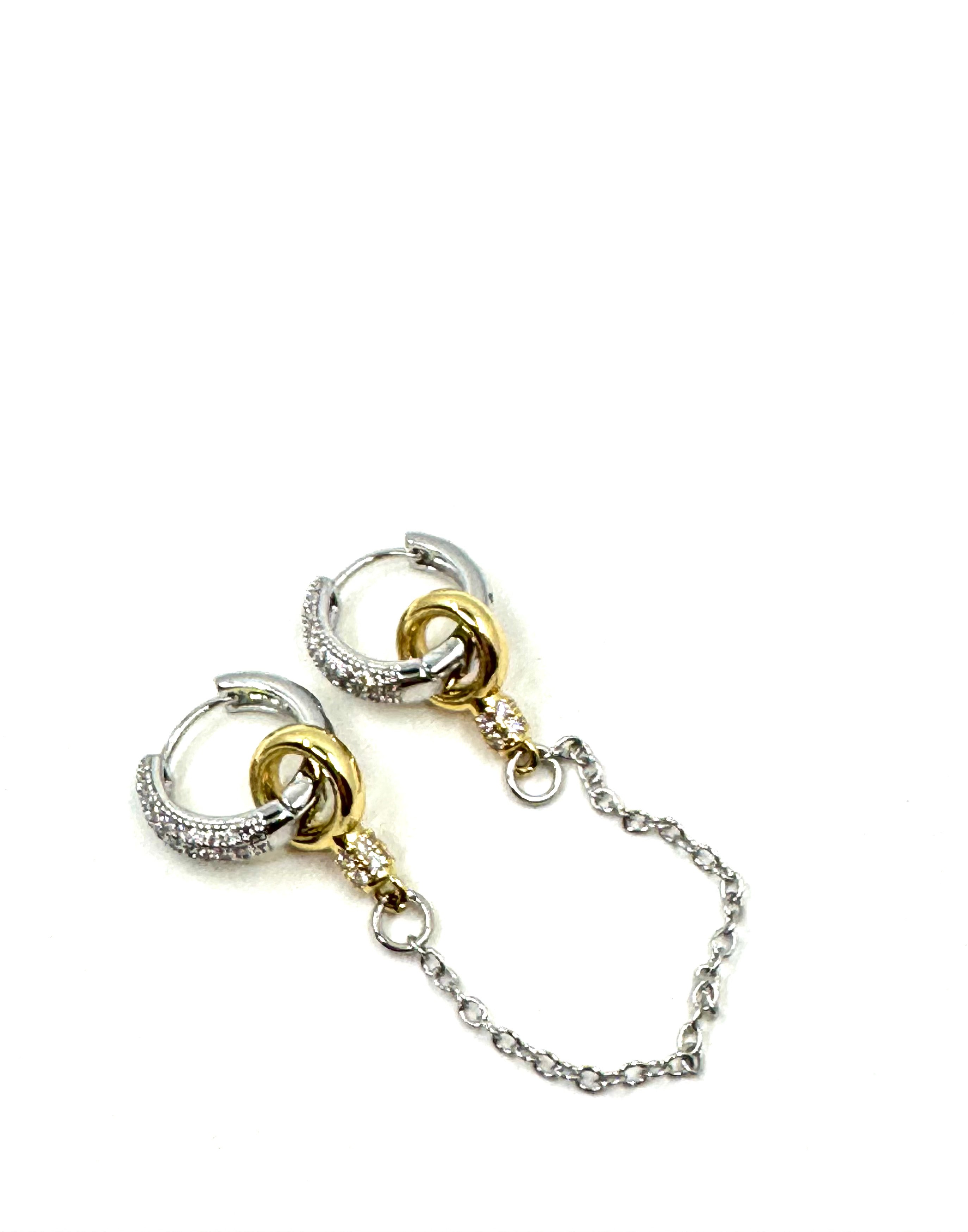SİLVER GOLD İKİLİ ÇELİK KÜPE