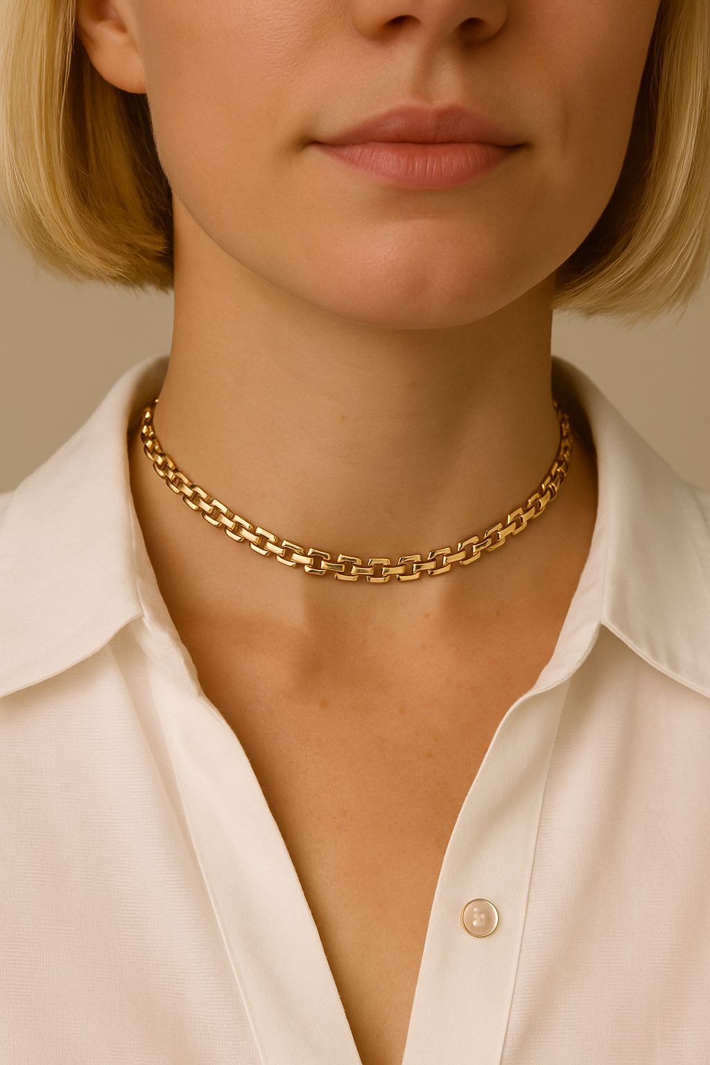Altın Kaplama Gleam Choker