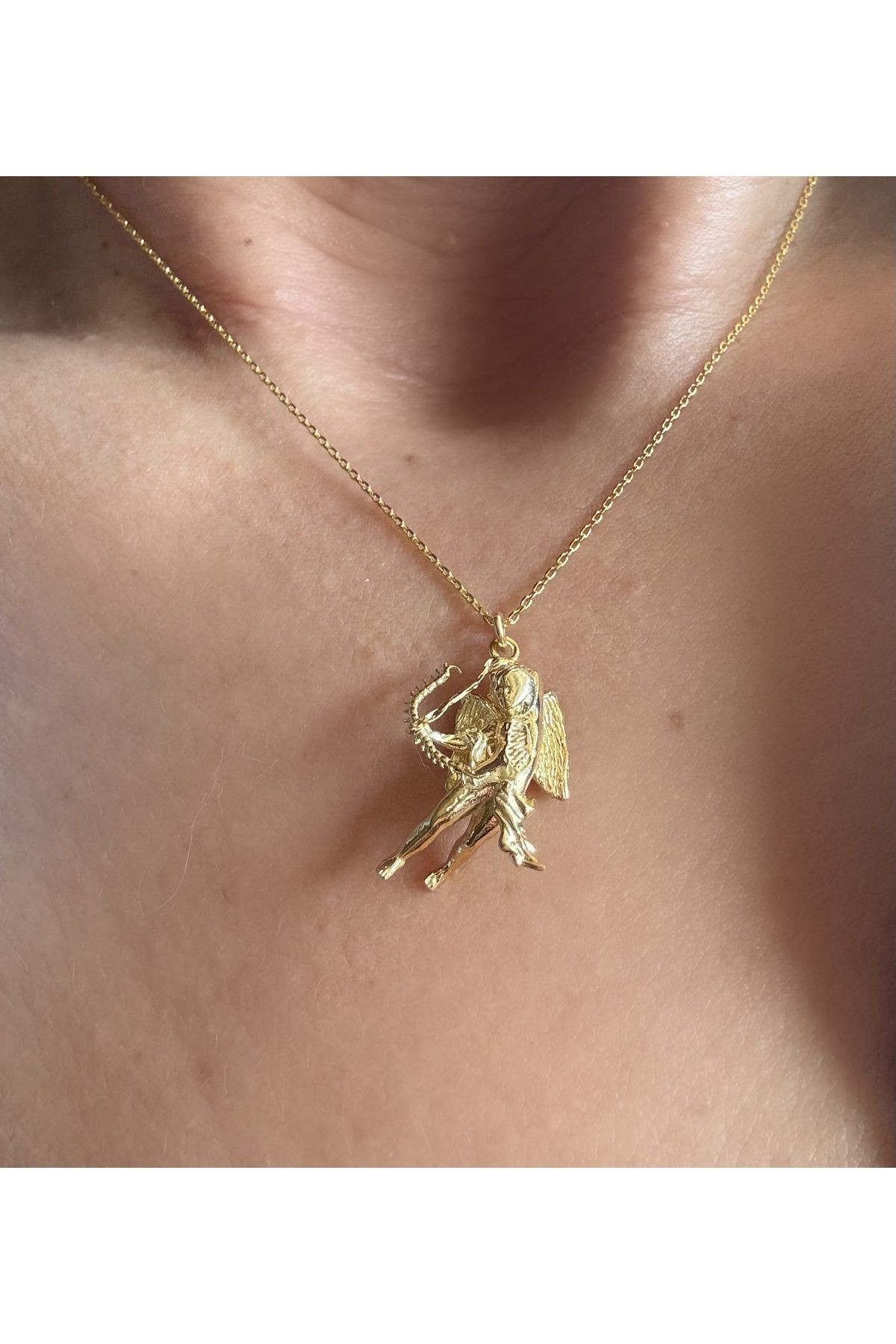 Eros Sevgi Oku Kolye Gold