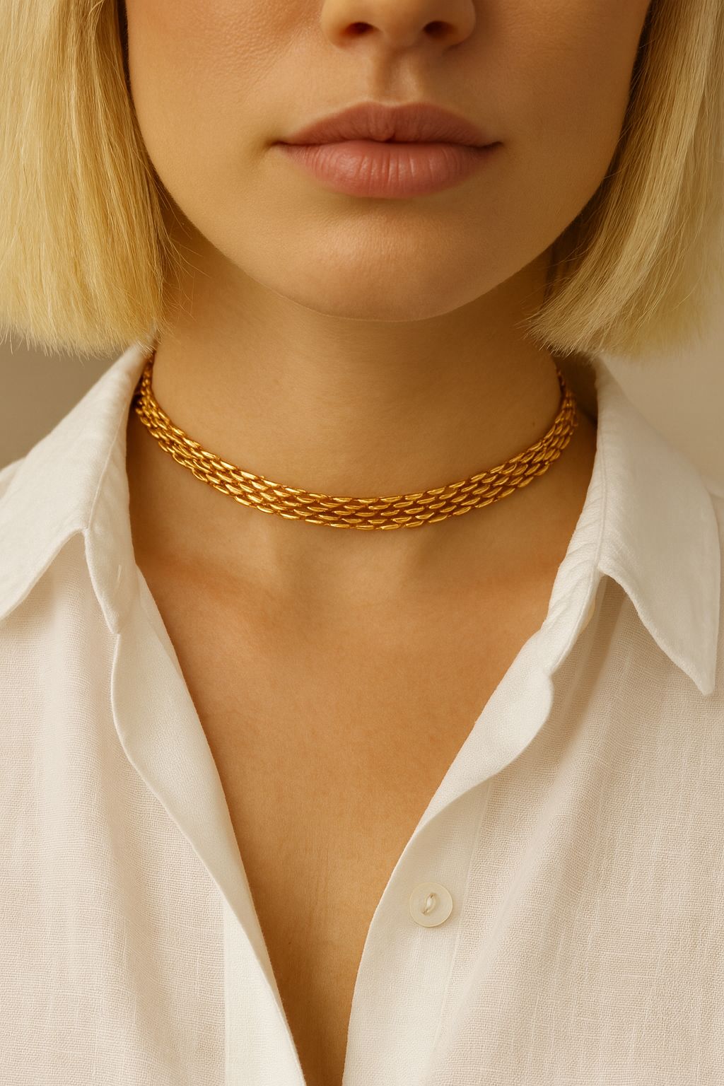 Altın Kaplama Cosmo Choker