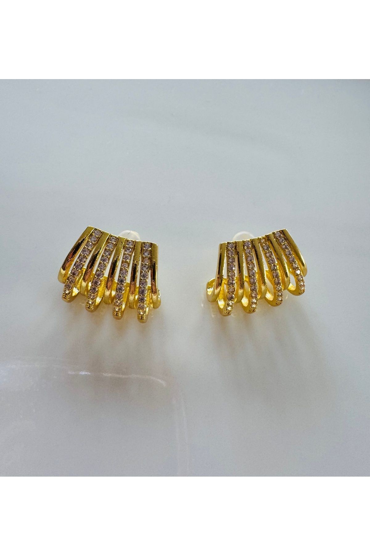 Minimal Çoklu Gold Küpe