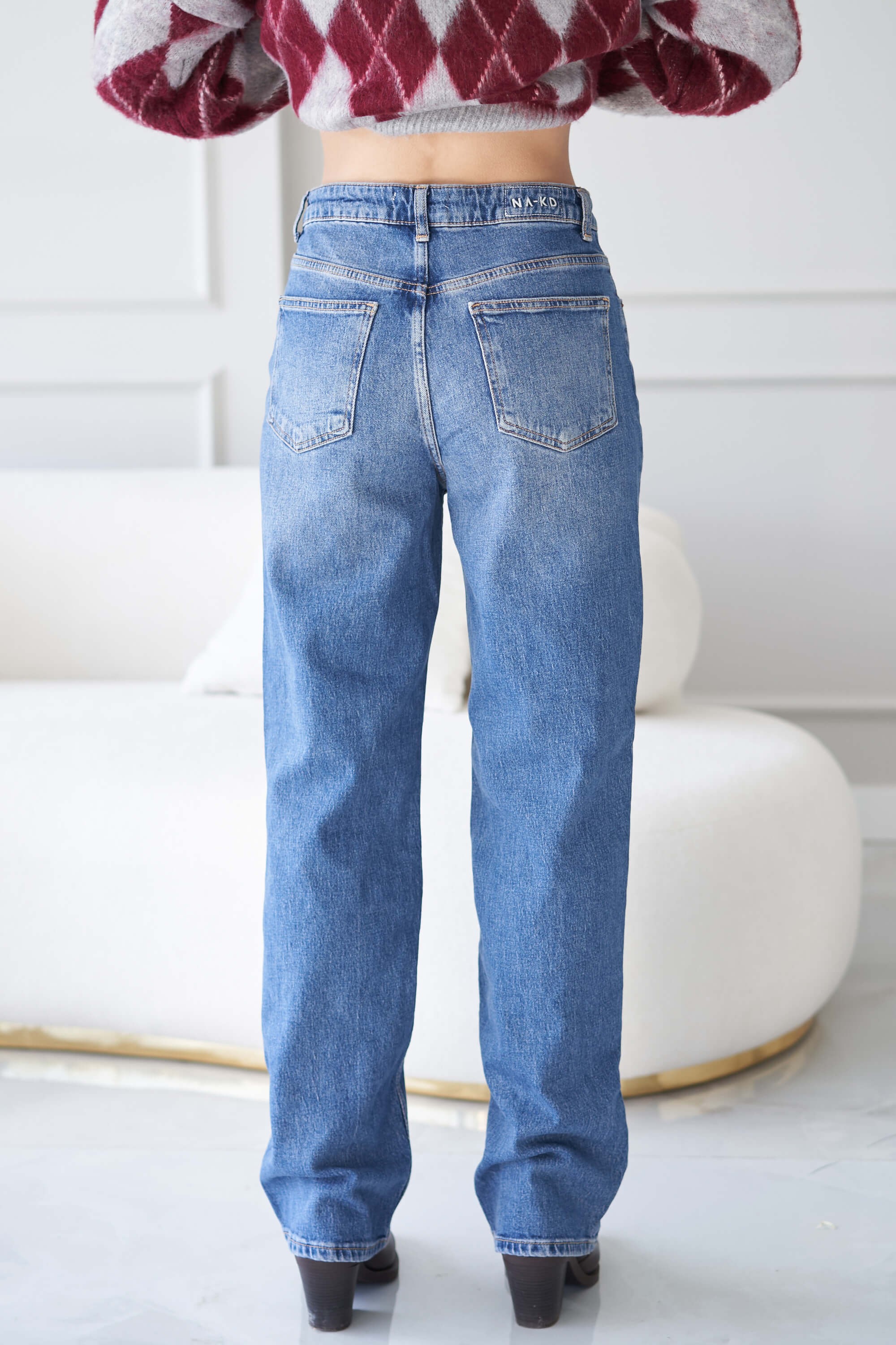 Straight High Waist Organik Pamuk Kadın Pantolon