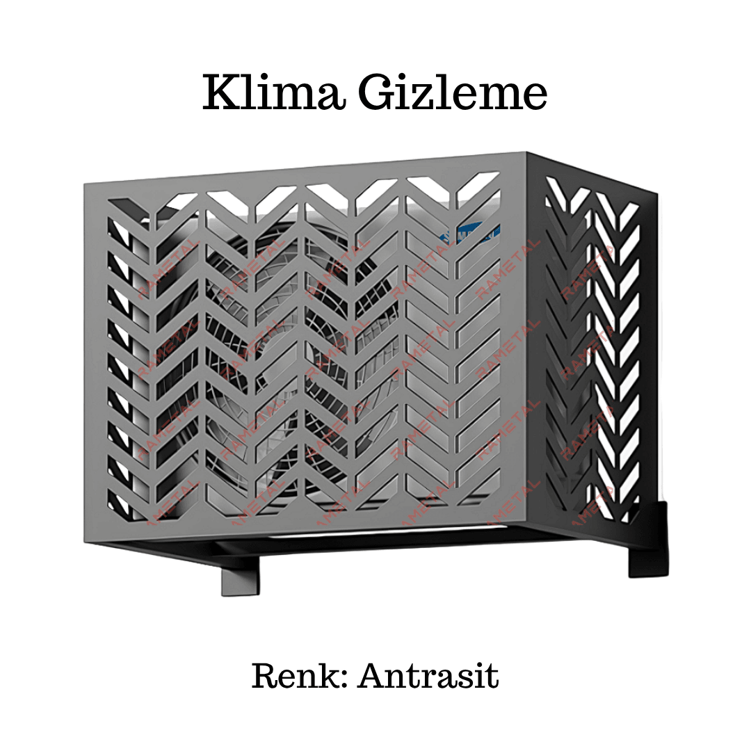 Dekoratif Klima Gizleme - Beyaz Renk Klima Dış Ünite Kafesi