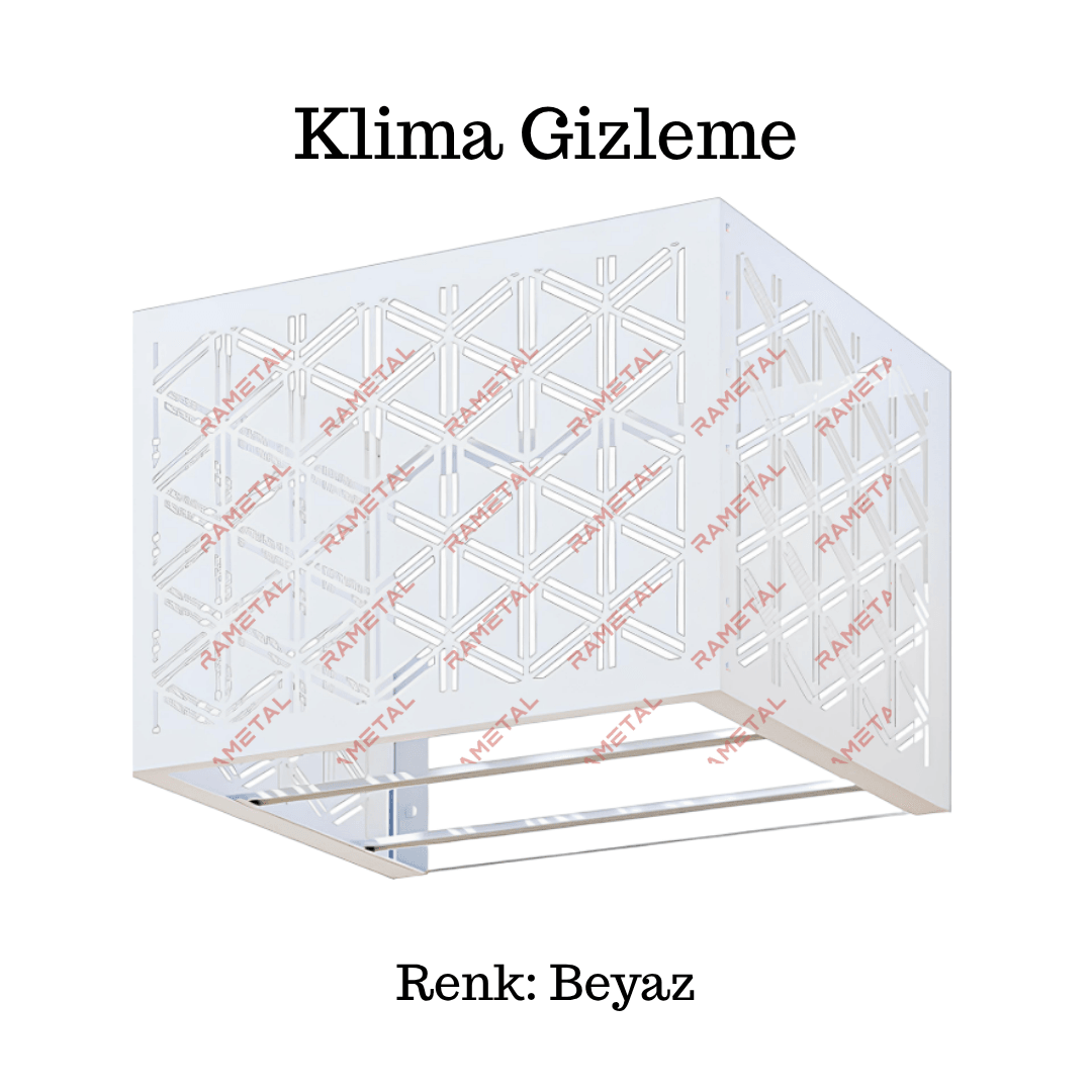 Dekoratif Klima Gizleme - Siyah Renk Klima Dış Ünite Kafesi