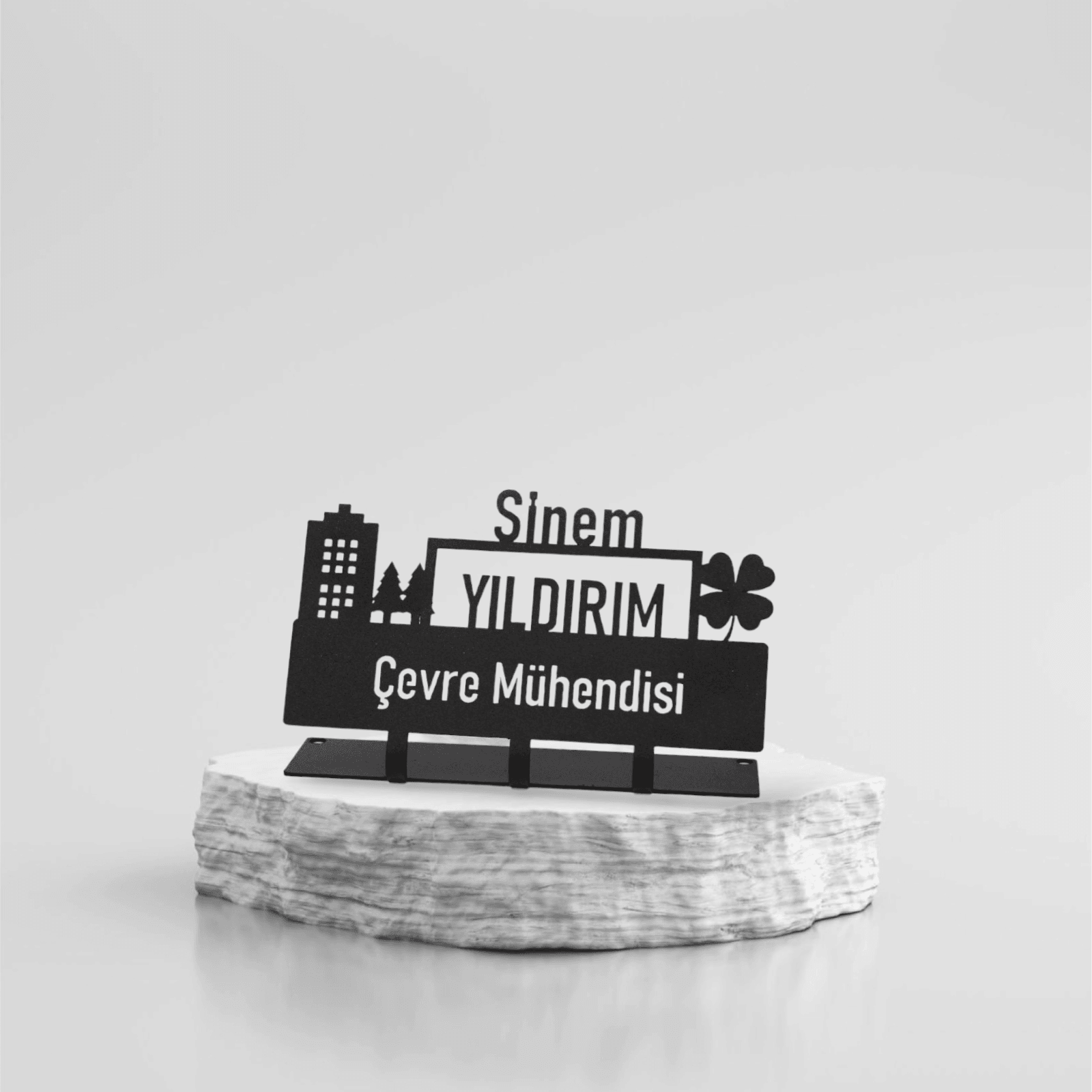 Çevre Mühendisi İsimlik - Çevre Mühendisi Masaüstü Metal İsimlik - Kişiye Özel İsimlik - Çevreci