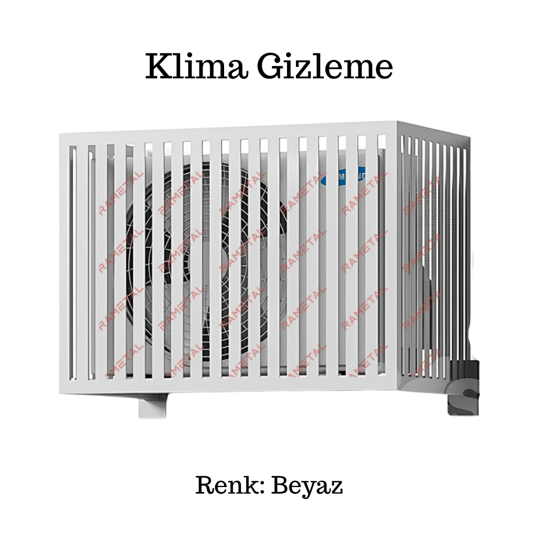 Dekoratif Klima Gizleme - Antrasit Renk Klima Dış Ünite Kafesi