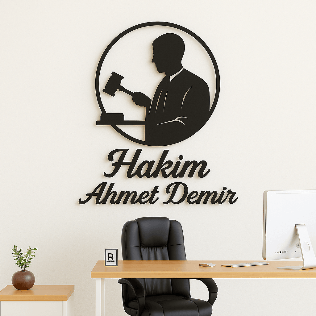 Hakimlere Özel Metal Duvar Dekoru - Kişiye Özel Duvar Tablosu