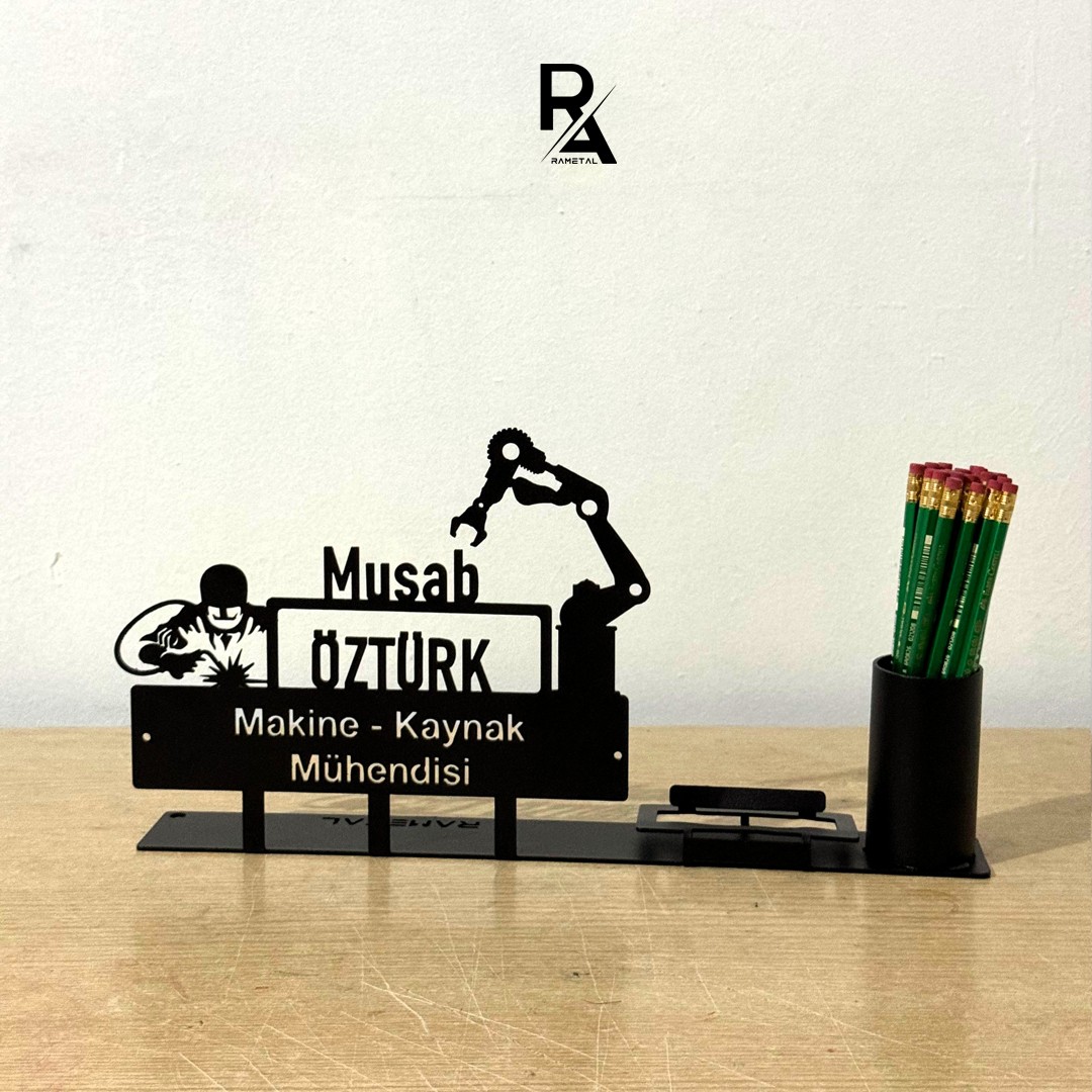 Makina Ve Kaynak Mühendisi Masaüstü İsimlik - Kişiye Özel Masaüstü İsimlik Kalemlik Kartlık