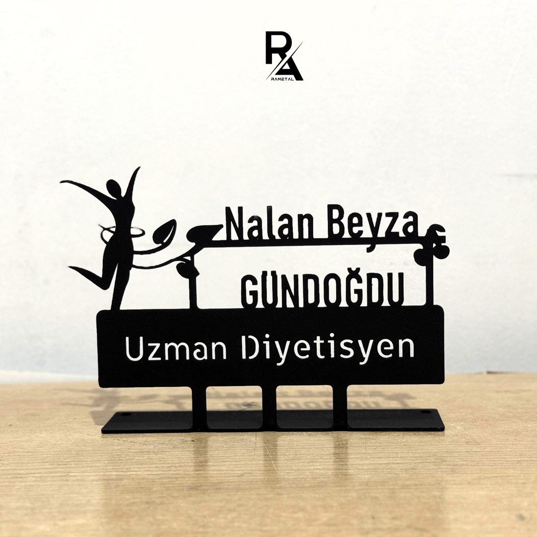 Diyetisyenlere Özel Masaüstü İsimlik - Kişiye Özel Masaüstü İsimlik