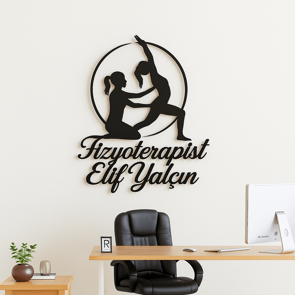 Fizyoterapistlere Özel Metal Duvar Dekoru - Kişiye Özel Duvar Tablosu