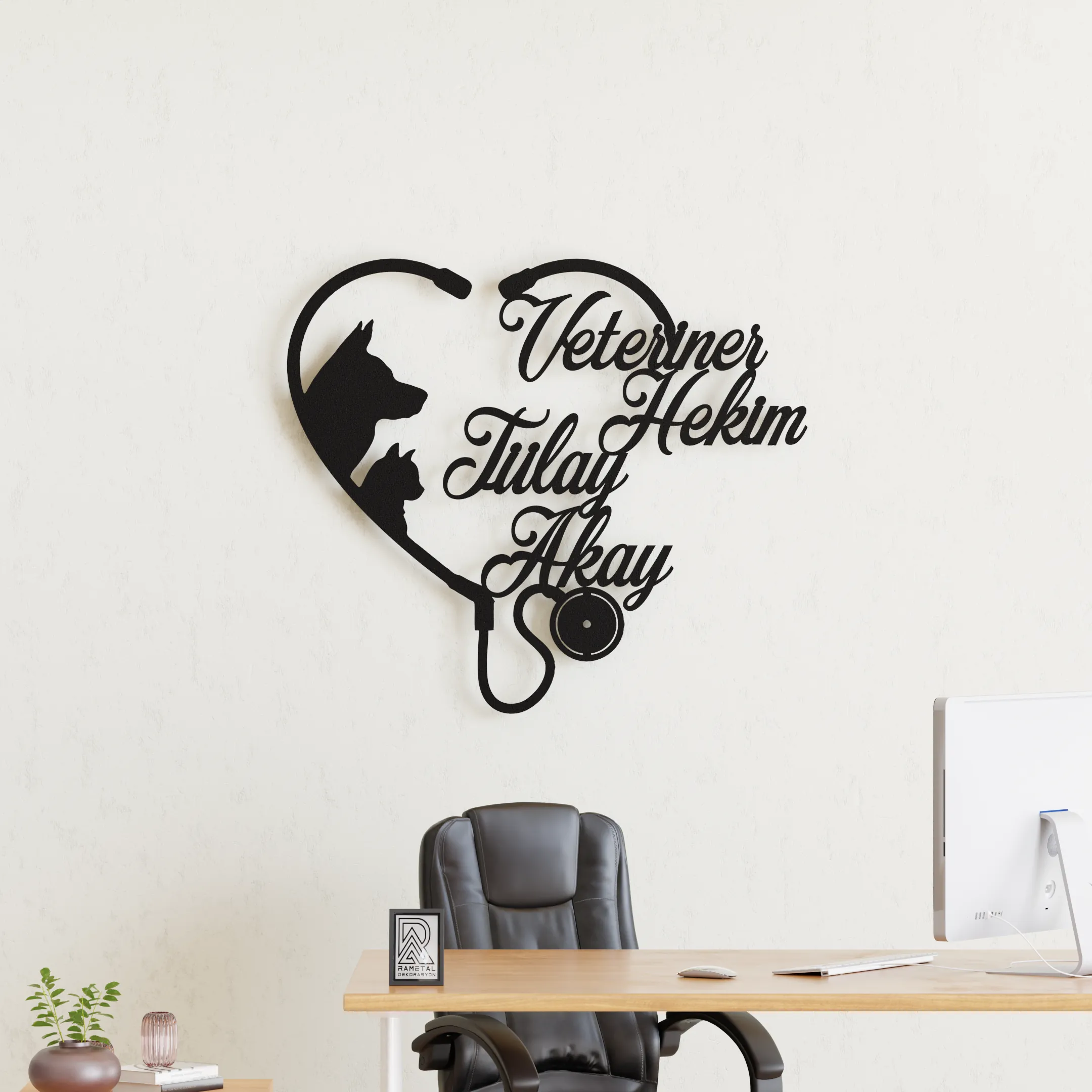 Veteriner Hekimlere Özel Metal Duvar Tablosu - Veterinerlere özel tablo - Kişiye Özel Metal Tablo