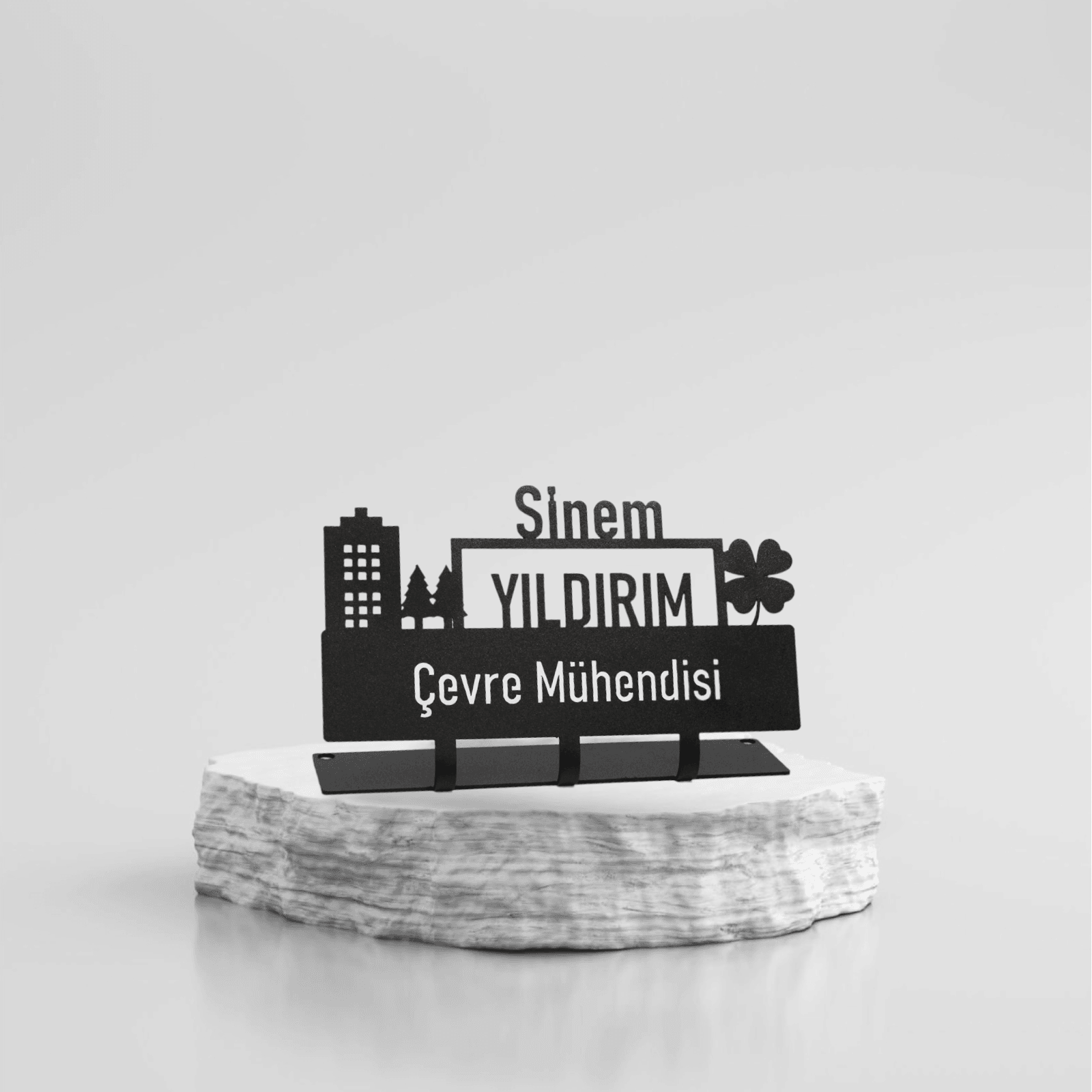 Çevre Mühendisi İsimlik - Çevre Mühendisi Masaüstü Metal İsimlik - Kişiye Özel İsimlik - Çevreci