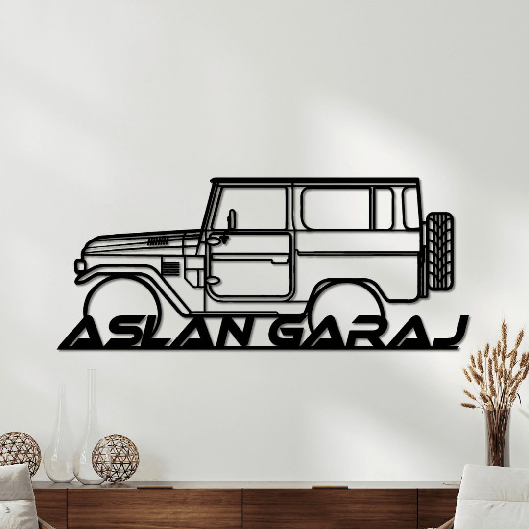 Garaj ve Showroomlara Özel–1979 FJ40 Silüet Metal Duvar Tablosu