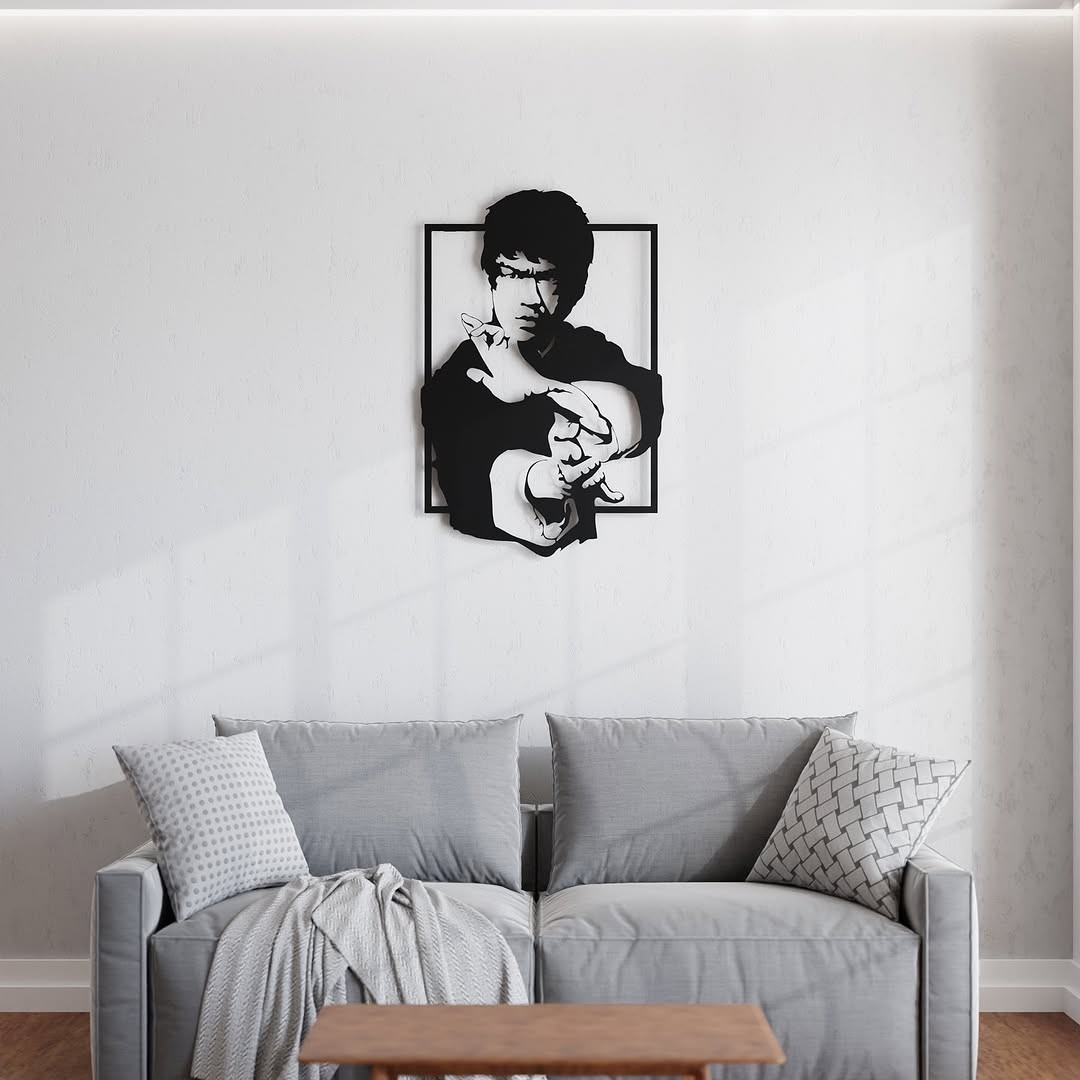 Bruce Lee Metal Poster - Bruce Lee metal duvar dekoru