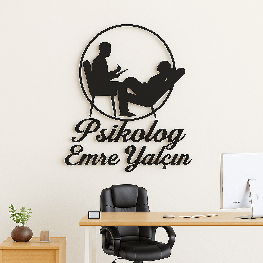 Psikologlara Özel Metal Duvar Dekoru - Kişiye Özel Duvar Tablosu
