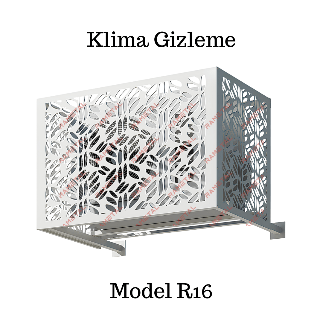 Dekoratif Klima Gizleme - Beyaz Renk Klima Dış Ünite Kafesi