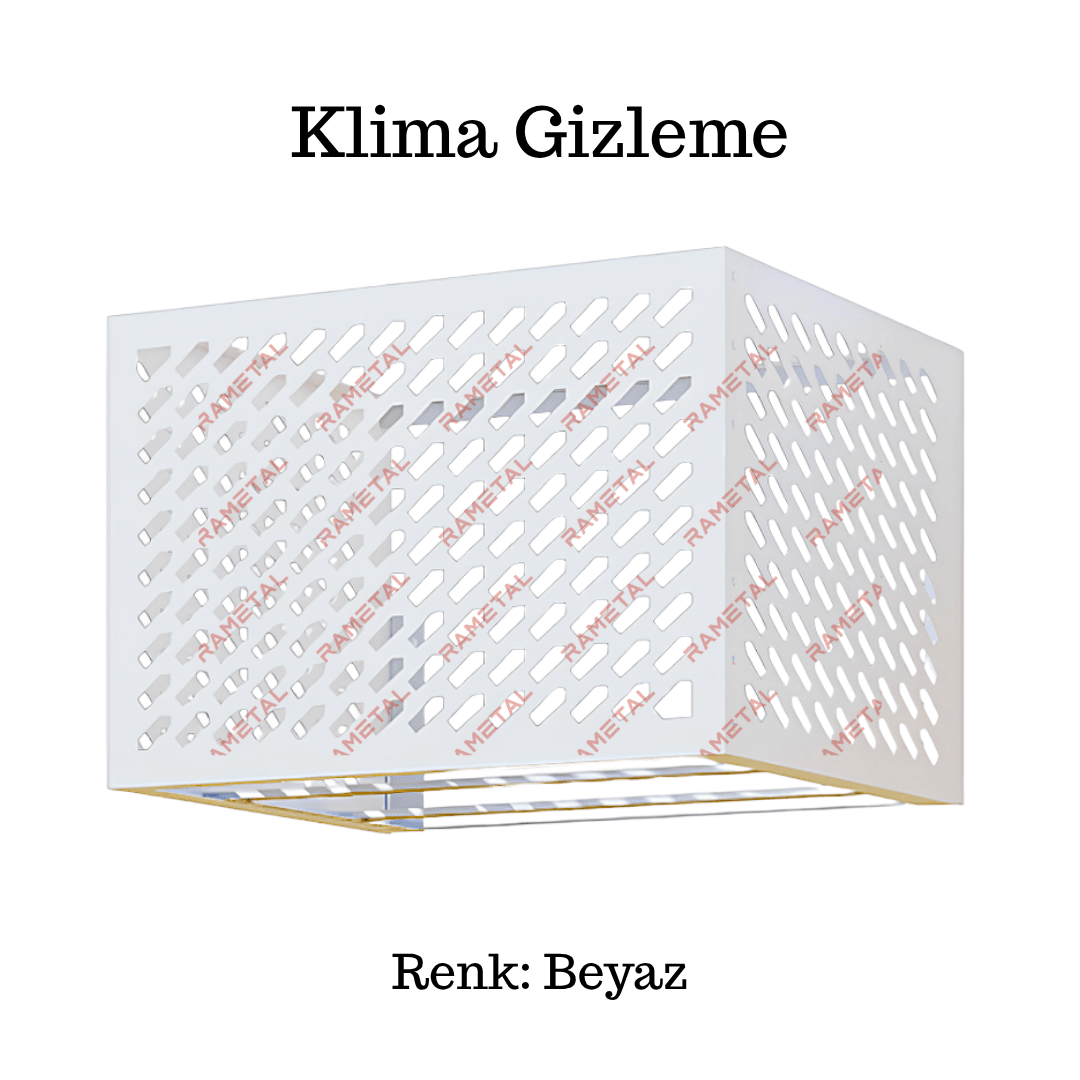 Dekoratif Klima Gizleme - Siyah Renk Klima Dış Ünite Kafesi 