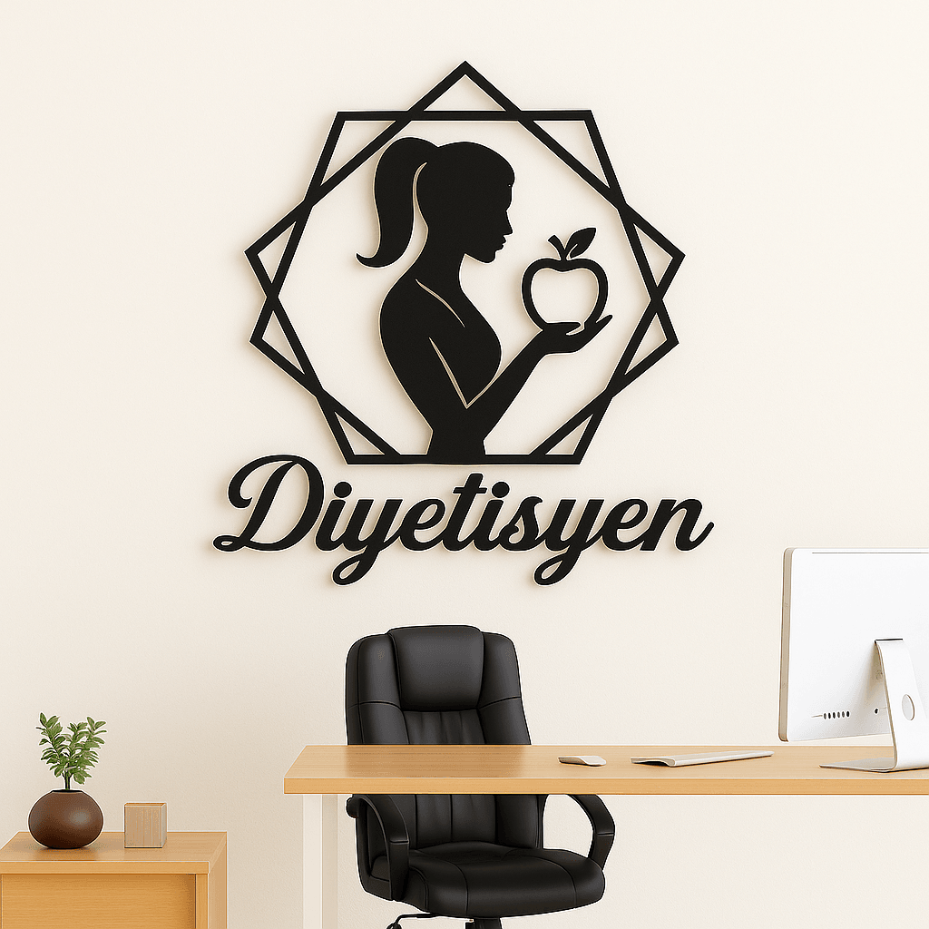 Diyetisyenlere Özel Metal Duvar Dekoru - Kişiye Özel Duvar Tablosu