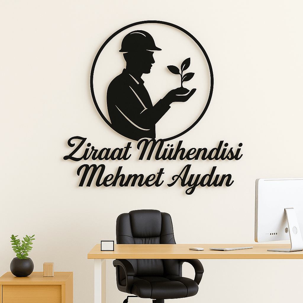 Ziraat Mühendisi ve Ziraat Ofislerine Özel Metal Duvar Dekoru - Kişiye Özel Duvar Tablosu