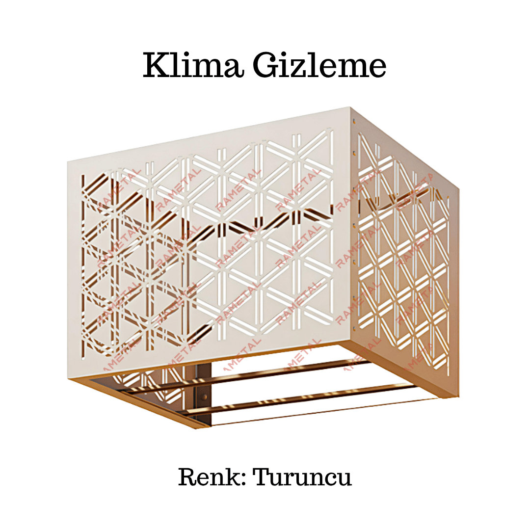 Dekoratif Klima Gizleme - Siyah Renk Klima Dış Ünite Kafesi