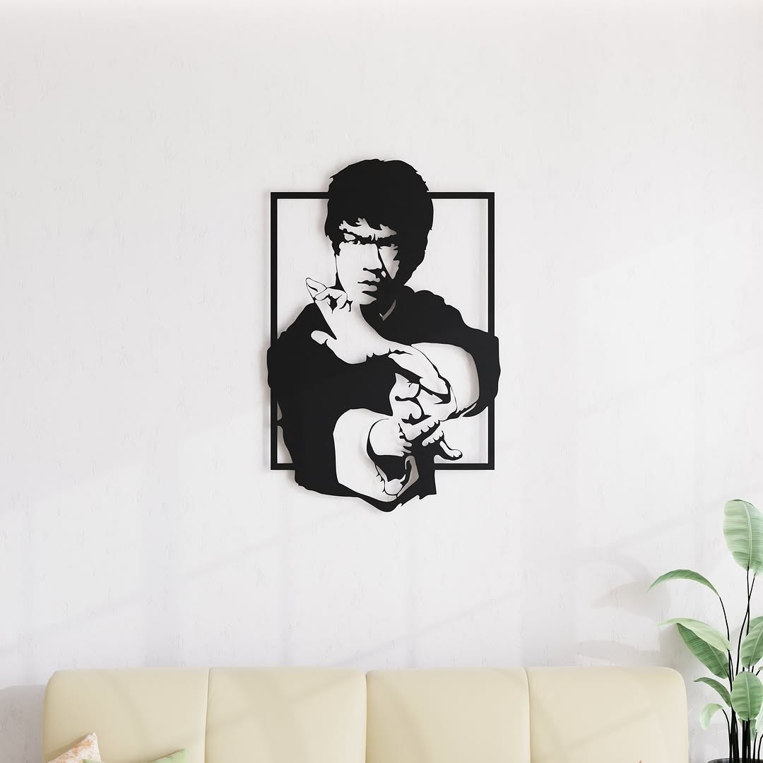 Bruce Lee Metal Poster - Bruce Lee metal duvar dekoru