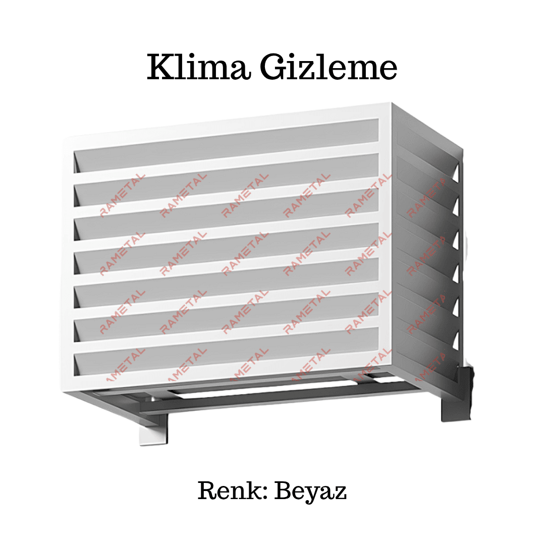 Dekoratif Klima Gizleme - Antrasit Renk Klima Dış Ünite Kafesi