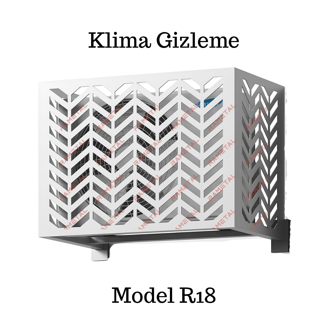 Dekoratif Klima Gizleme - Beyaz Renk Klima Dış Ünite Kafesi