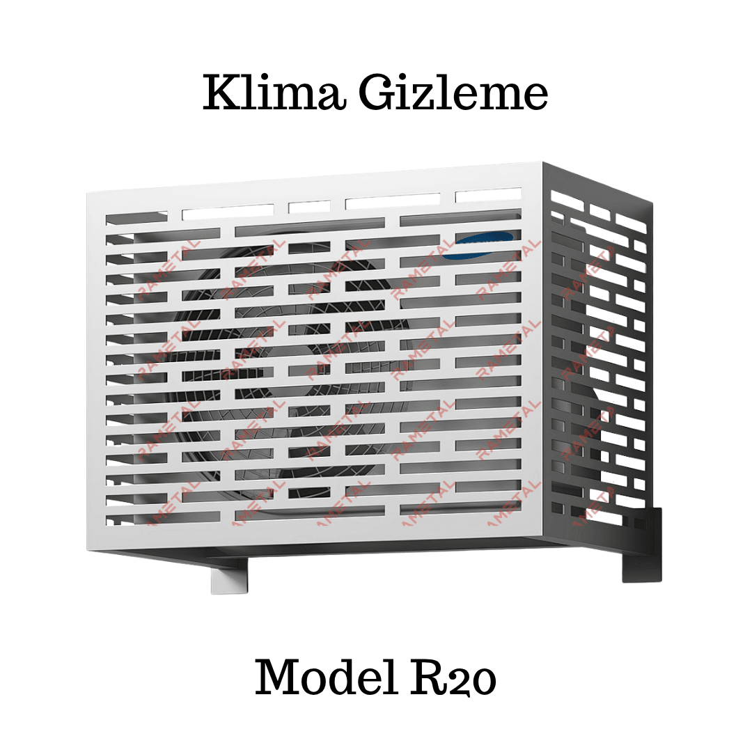 Dekoratif Klima Gizleme - Beyaz Renk Klima Dış Ünite Kafesi