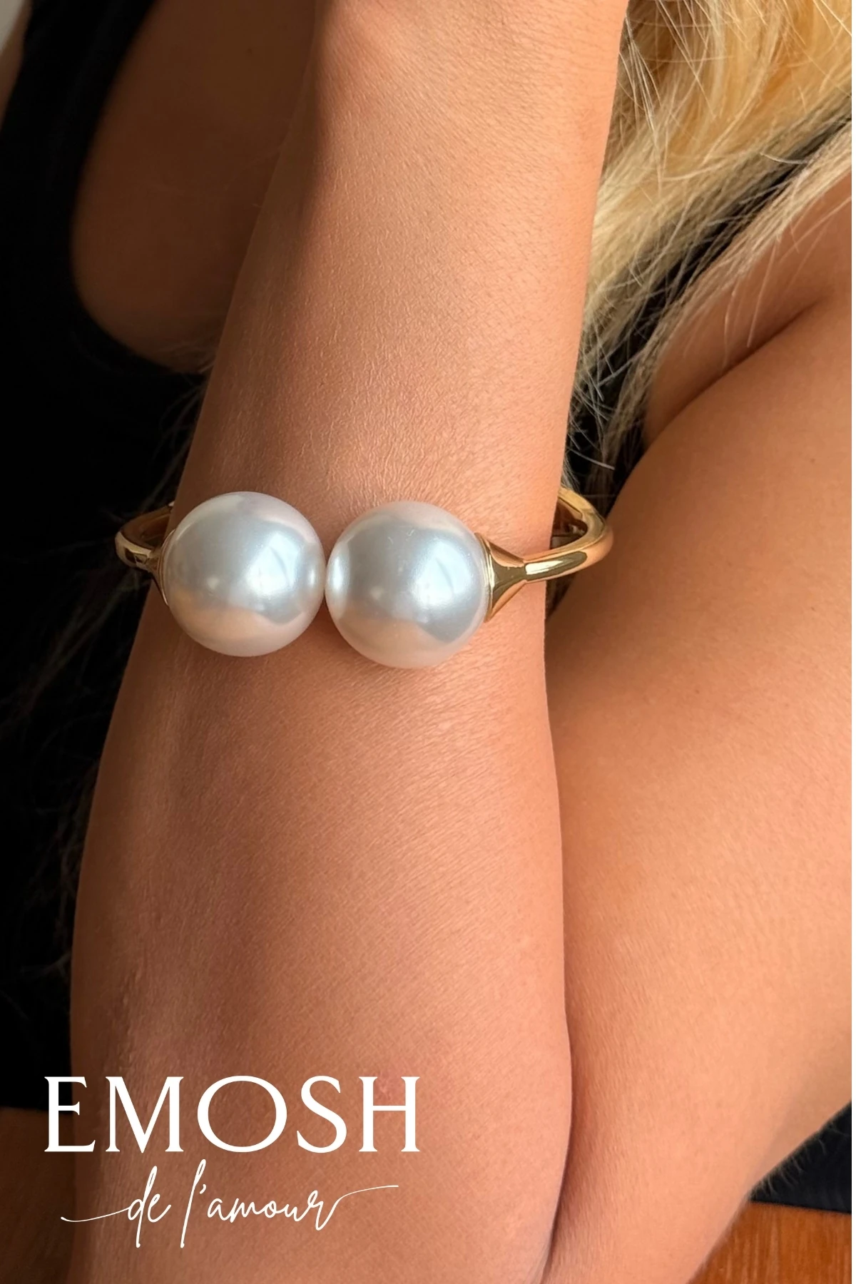 Dev İnci Kelepçe Bilezik | Lüks Büyük Boy İnci Kelepçe | Zara Model Statement