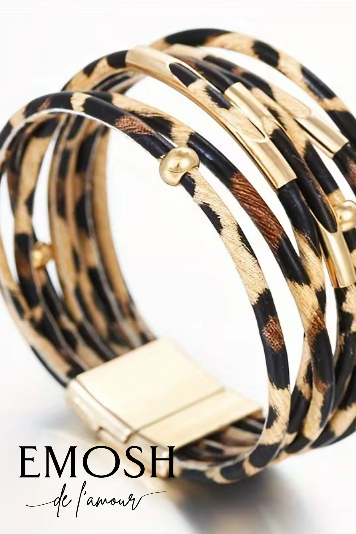 Çok Sıralı Leopar Bileklik | Altın Detaylı Mıknatıslı Kapama | Zara Vahşi Şıklık